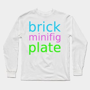 brick minifig plate Long Sleeve T-Shirt